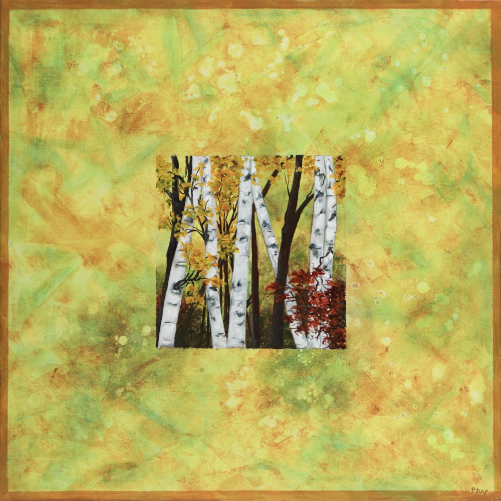 Pascale JULY - Dans les bois - 80X80cm