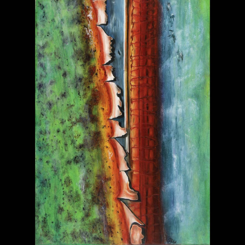 Pascale JuPascale JULY - Arbre du voyageur - 50x70cmly - Tableau 22 - ?x?cm