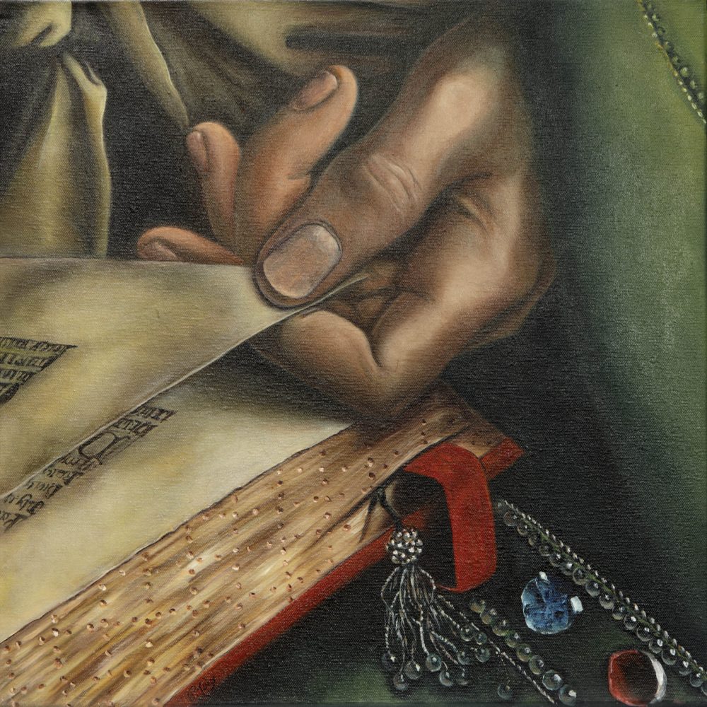 Tableau 14 – 50x50cm Détail d’oeuvre de J. Van EYCK