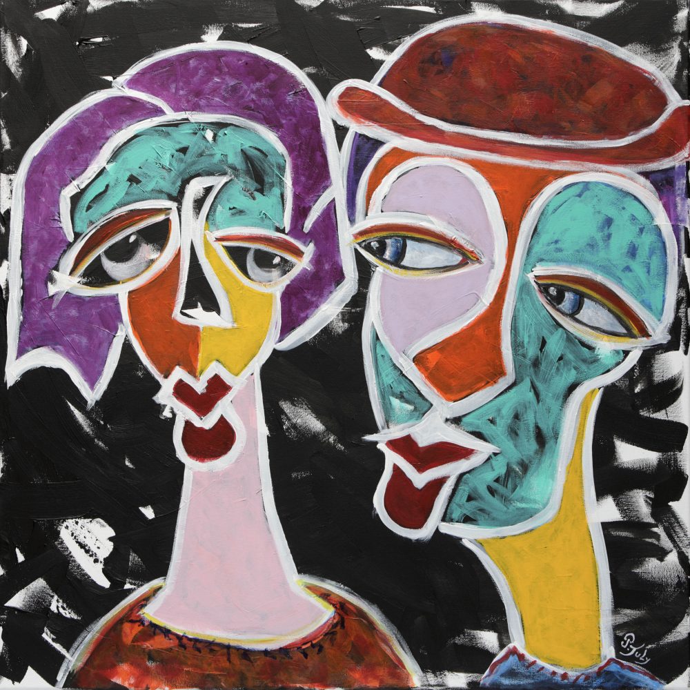 Pascale JULY - Tableau 8 - 80x80cm